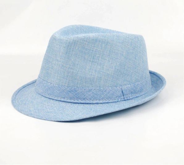 Light Blue Panama Fashion Spring Summer Wide Brim Beach Hat