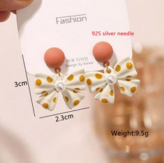 Orange Color Korean New Drop Earrings Women Dangle Earrings