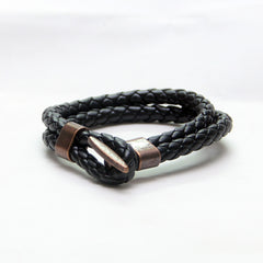 Punk Style Black Leather bracelet