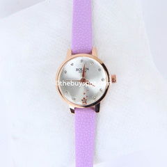 Purple Strap Golden Dial 1335 Women's Wrist Watch