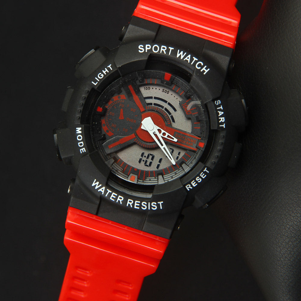 Red Strap Sports Watch S1001