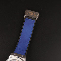 Mens Wrist Watch Grey Blue Design HB