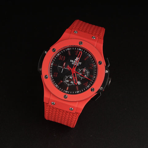 Mens Wrist Watch Red Design HB