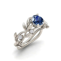 Silver Leaf Design Luxury Women Ring