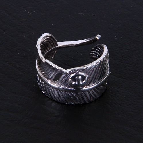 Silver Leave Style Free Style Men's Ring