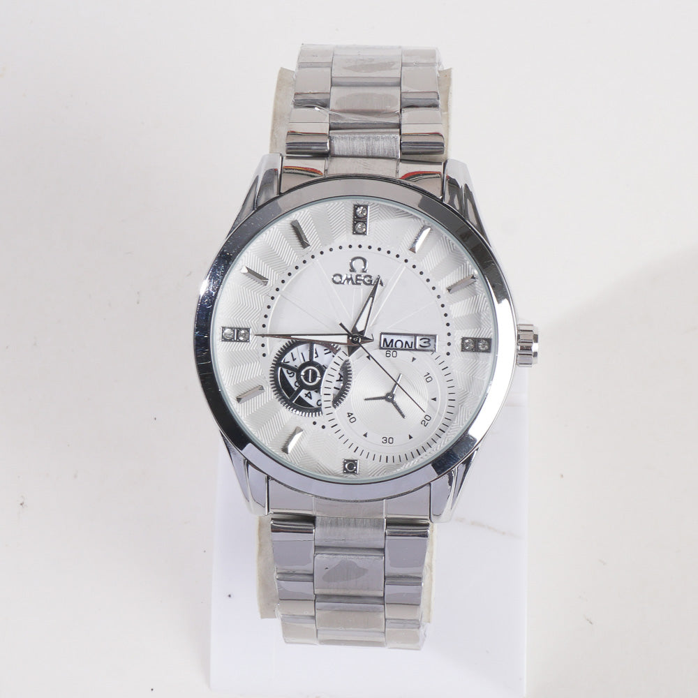 Silver Whtie Dial TBS-O Chain Watch