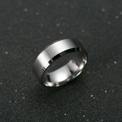 Silver Round Titanium Ring