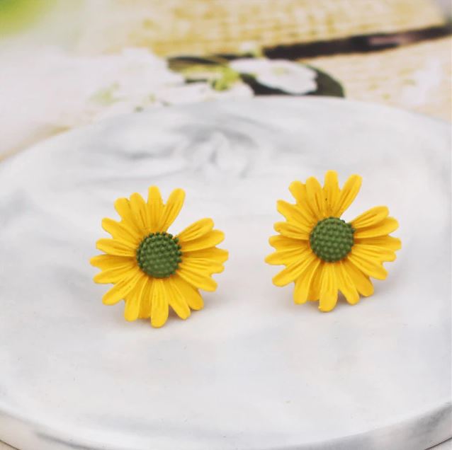 Sun Flower Style Women Korean Drop Fashion Earrings
