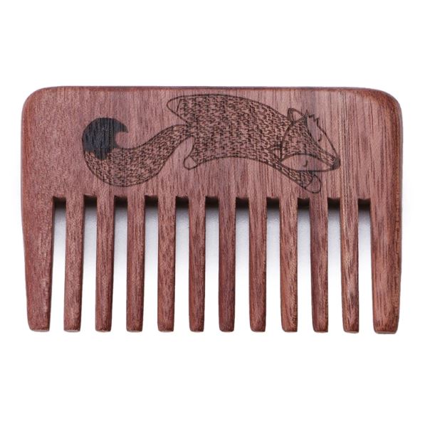 Wide Tooth Beard Wood Comb