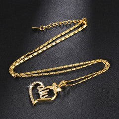 Women Golden Allah Heart Shape necklace - Thebuyspot.com